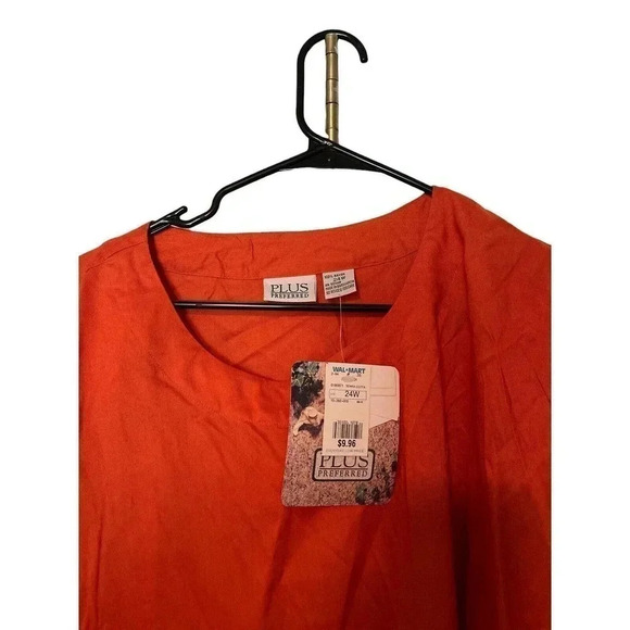 PLUS PREFERRED ORANGE BLOUSE SIZE 24 W - Picture 4 of 4